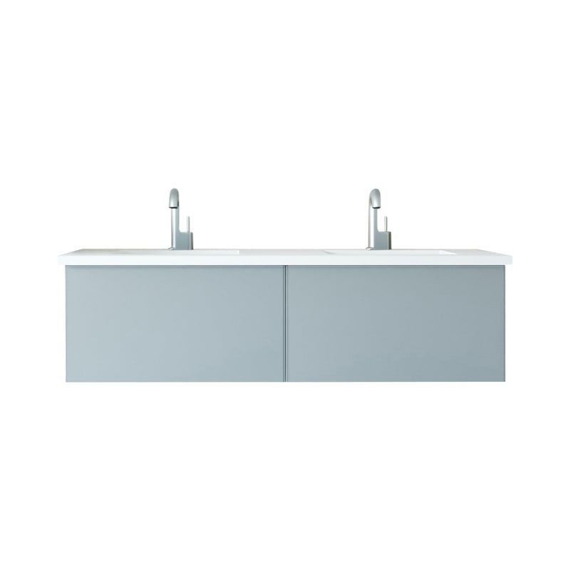 Laviva 313VTR-60DFG Vitri 60" Double Sink Bathroom Vanity with VIVA Stone Solid Surface Countertop