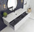 Laviva 313VTR-66CW Vitri 66" Single Sink Bathroom Vanity with VIVA Stone Solid Surface Countertop