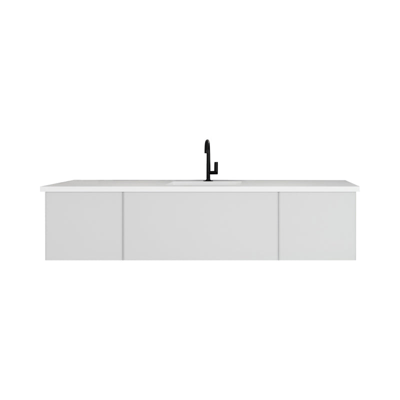 Laviva 313VTR-72CCW Vitri 72" Single Sink Bathroom Vanity with VIVA Stone Solid Surface Countertop