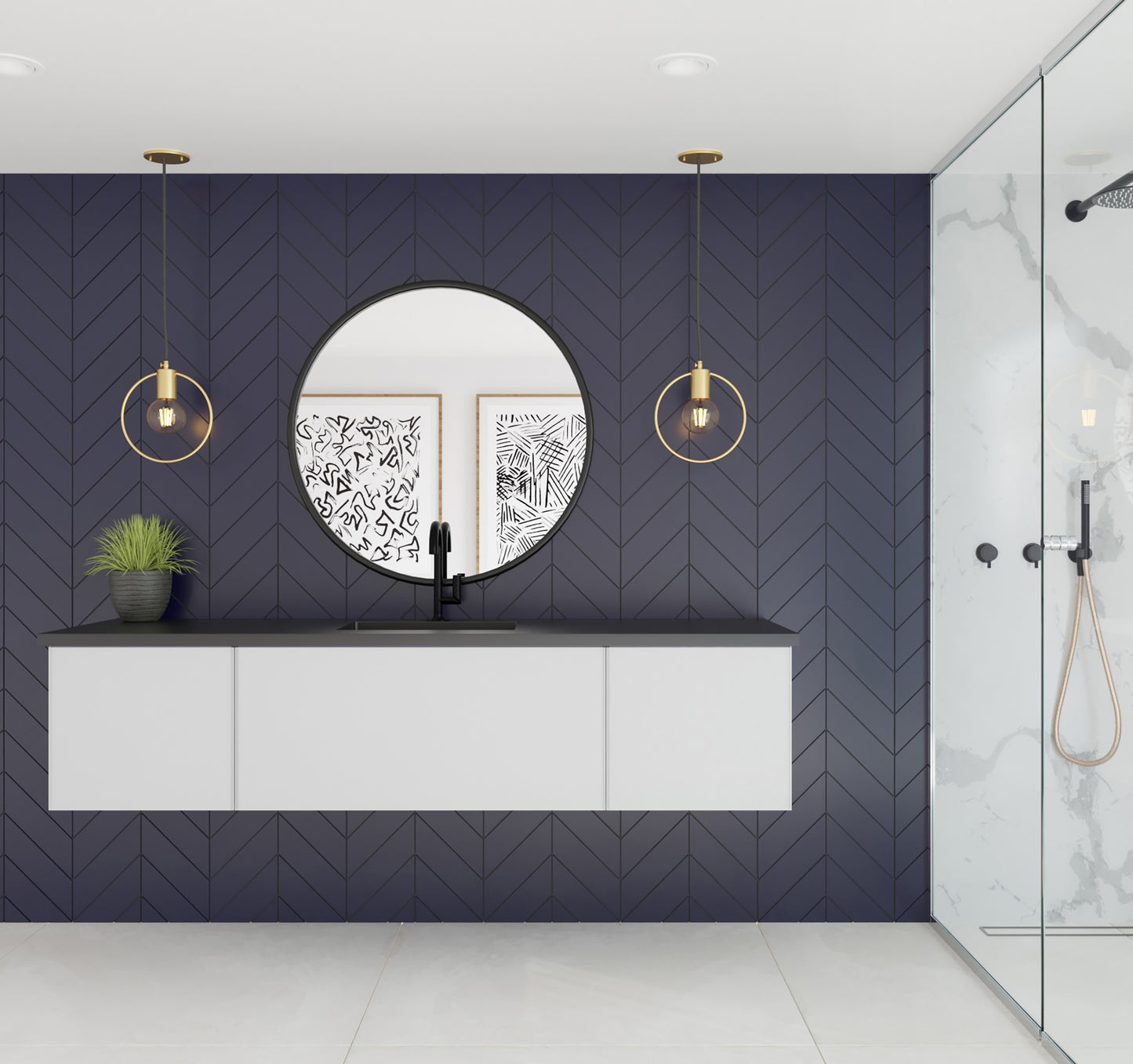 Laviva 313VTR-72C Vitri 72" Single Sink Wall Hung Bathroom Vanity Cabinet