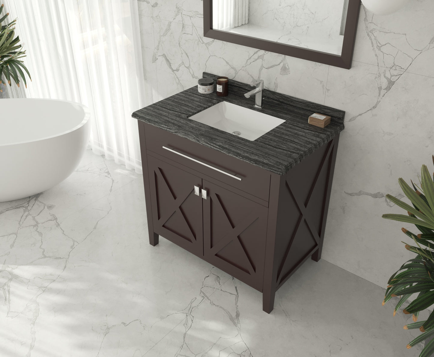 Laviva 313YG319-36B Wimbledon 36" Bathroom Vanity with Countertop