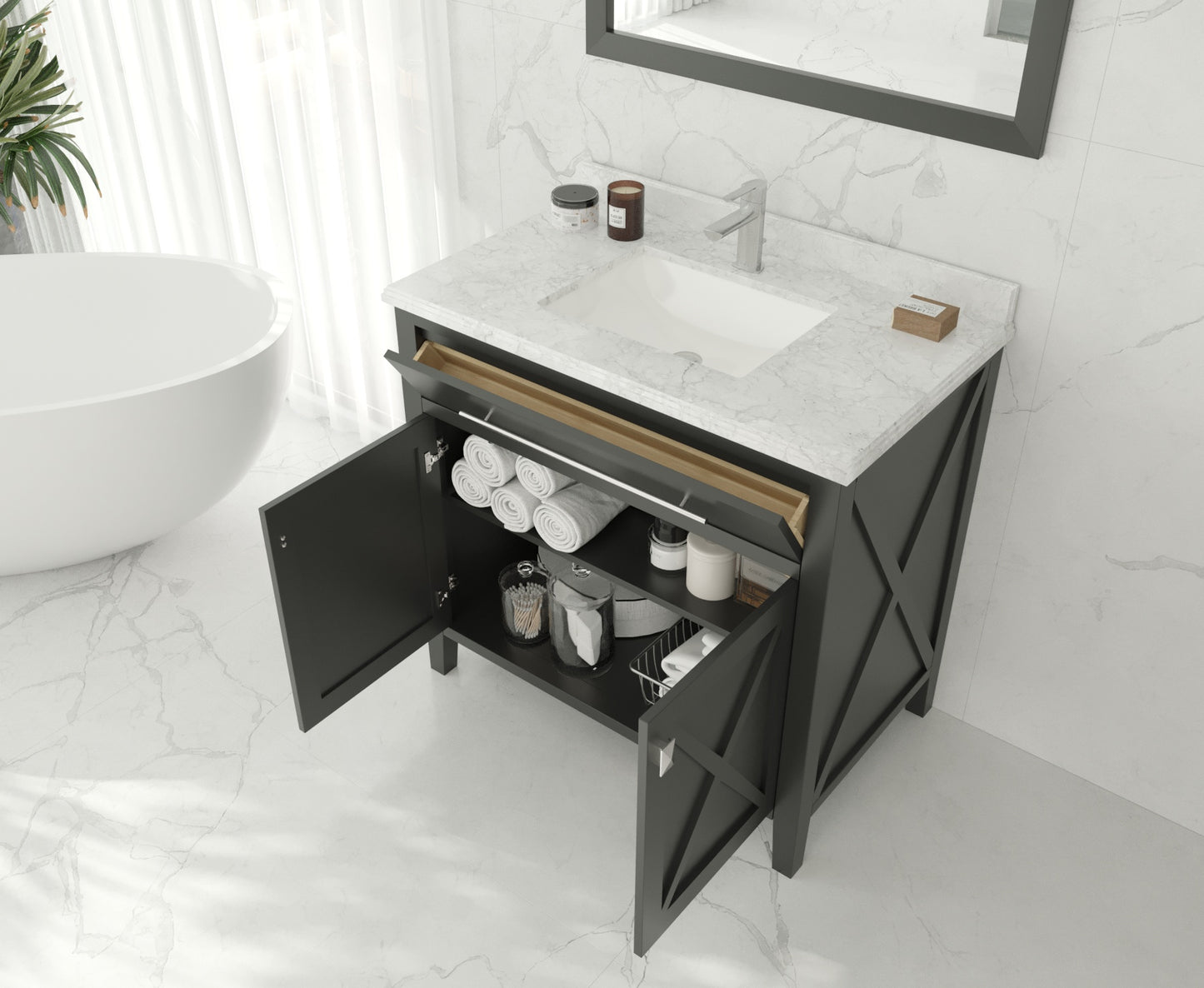 Laviva 313YG319-36E Wimbledon 36" Bathroom Vanity with Countertop