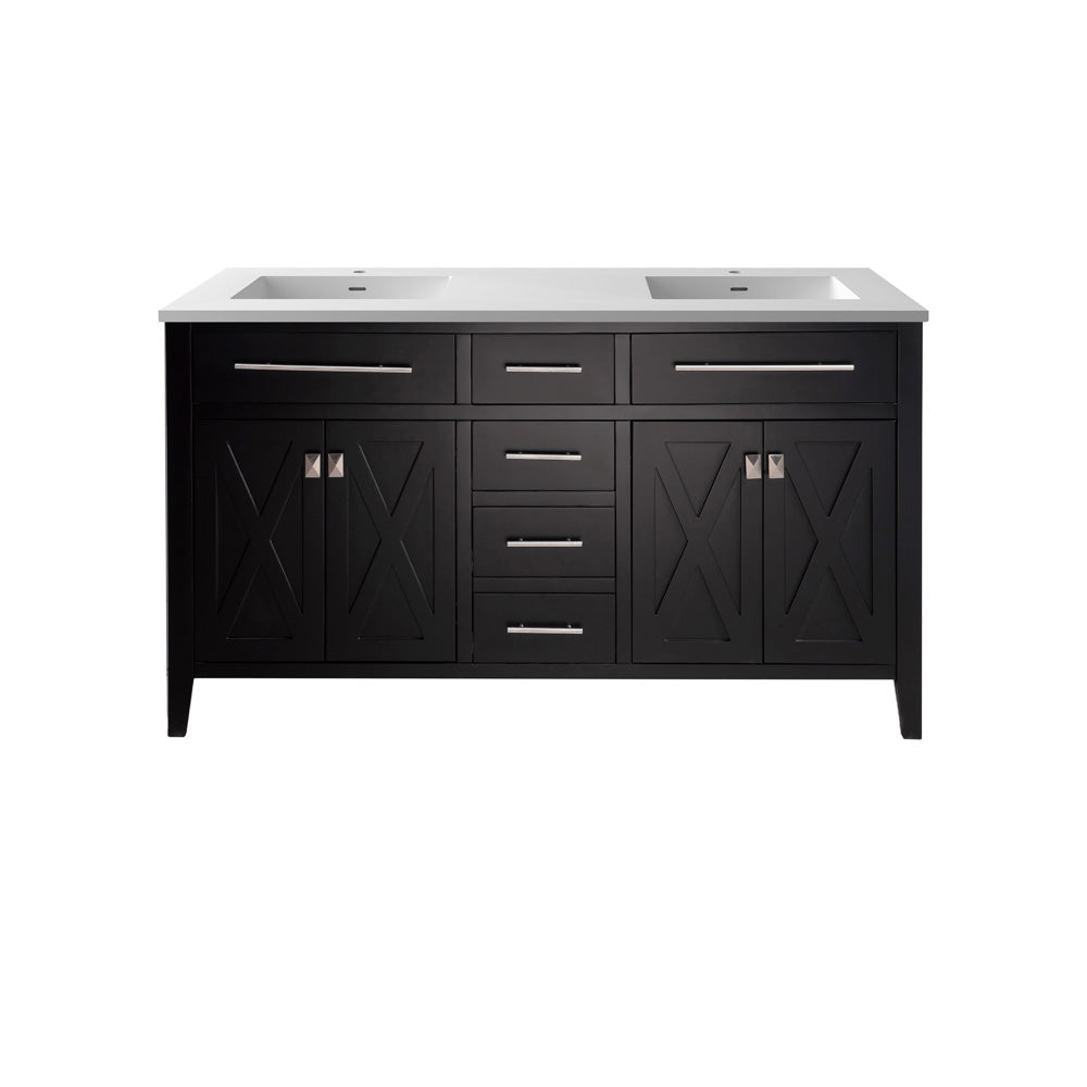 Laviva 313YG319-60E Wimbledon 60" Double Sink Bathroom Vanity with Countertop