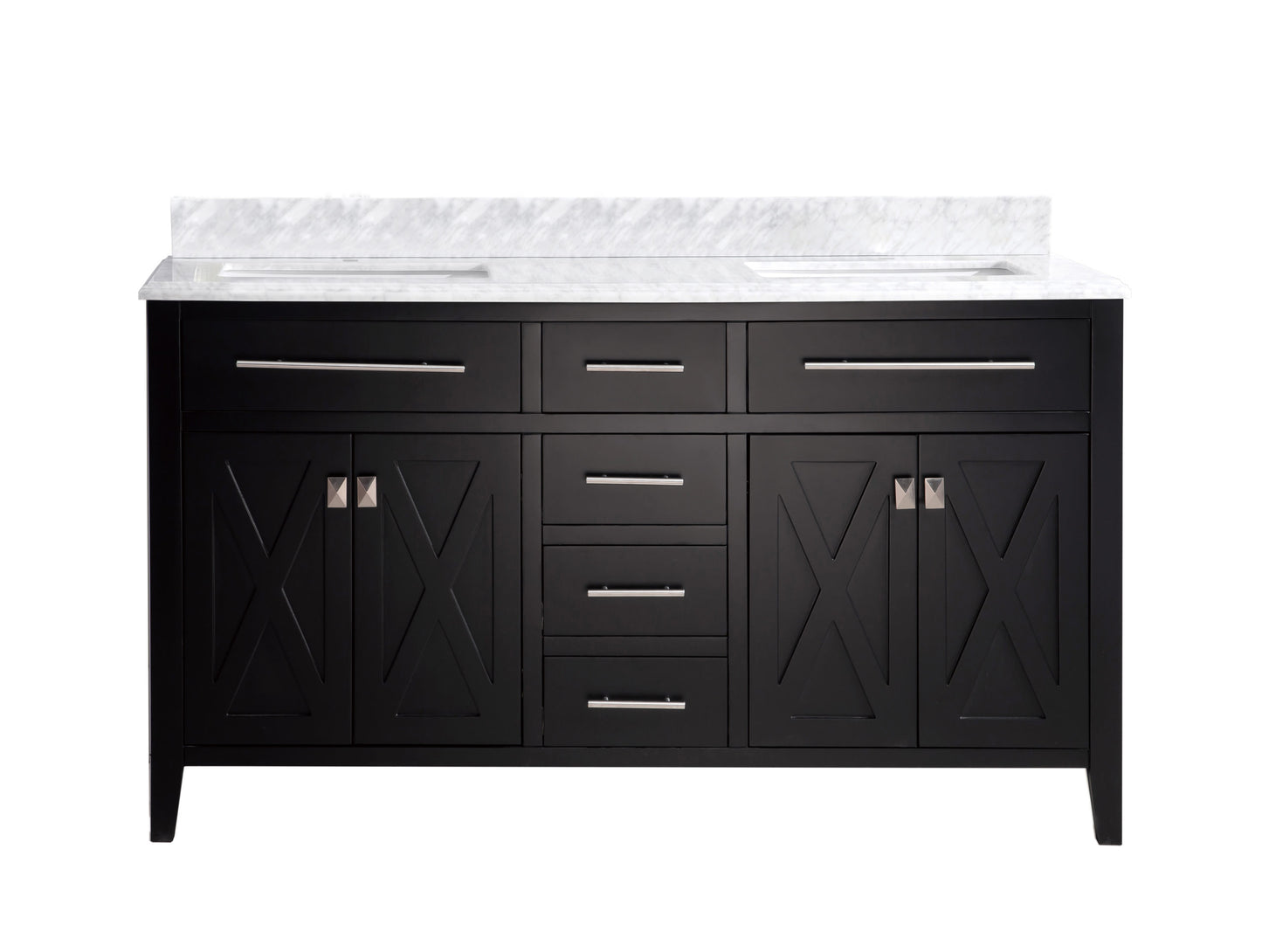 Laviva 313YG319-60E Wimbledon 60" Double Sink Bathroom Vanity with Countertop