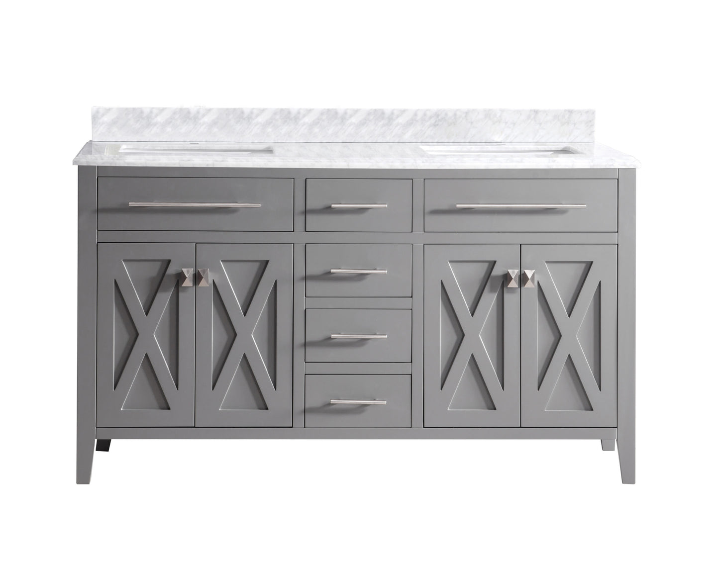 Laviva 313YG319-60G Wimbledon 60" Double Sink Bathroom Vanity with Countertop