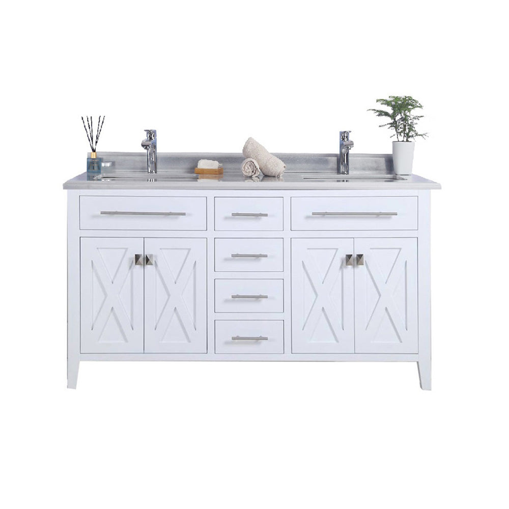 Laviva 313YG319-60W Wimbledon 60" Double Sink Bathroom Vanity with Countertop