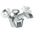 Watermark 314-1-CRY5 Beverly Deck Mounted 2 Handle Monoblock Lavatory Mixer
