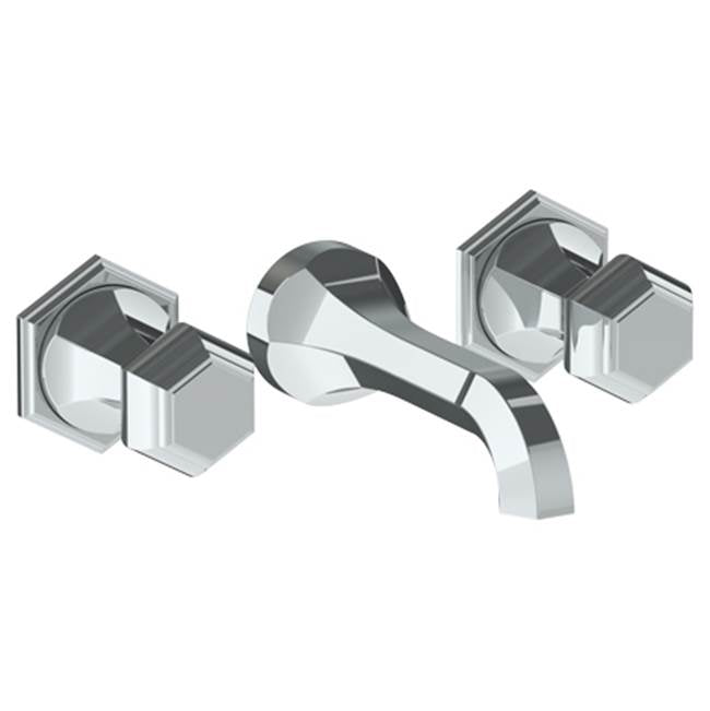 Watermark 314-2.2-T6 Beverly Wall Mounted 3 Hole Lavatory Set With 6 3/4" CTC  Spout