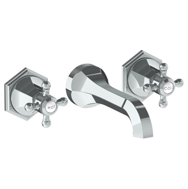 Watermark 314-2.2-XX Beverly Wall Mounted 3 Hole Lavatory Set With 6 3/4" CTC  Spout