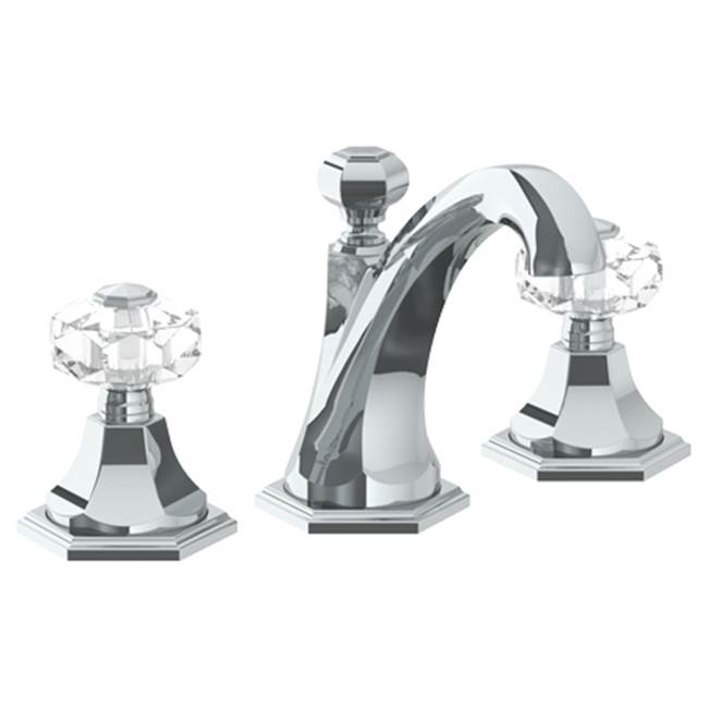 Watermark 314-2.205-CRY5 Beverly Deck Mounted 3 Hole Extended Lavatory Set