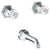Watermark 314-5-CRY5 Beverly Wall Mounted 3 Hole Bath Set