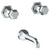 Watermark 314-5-T6 Beverly Wall Mounted 3 Hole Bath Set