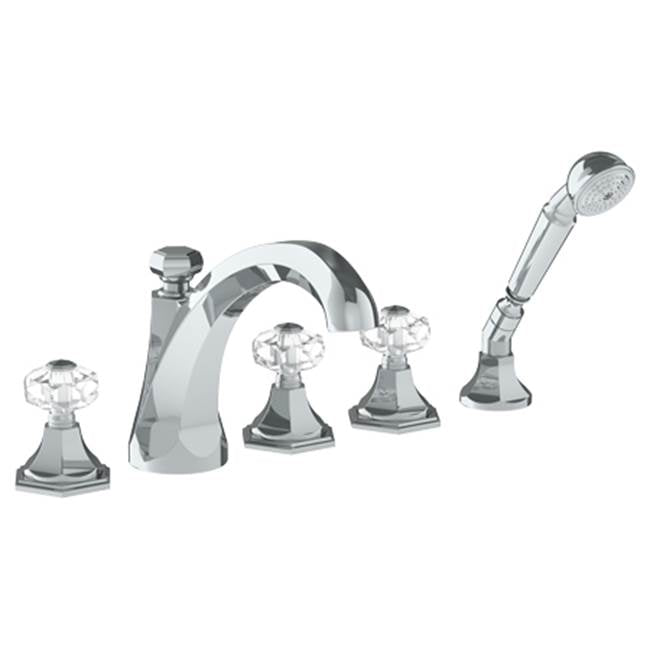 Watermark 314-8.205.1-CRY5 Beverly Deck Mounted 5 Hole Extended Bath Set