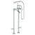 Watermark 314-8.3STP-CRY5 Beverly Floor Standing Bath Set With Hand Shower & Shut-Off Valves