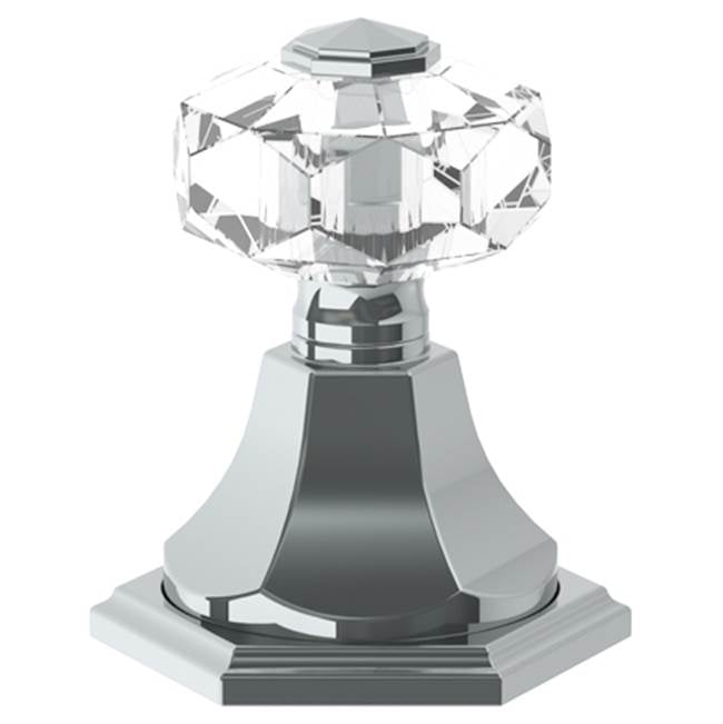 Watermark 314-DTH-CRY5 Beverly Trim For Deck Mounted Valve. Porcelain Cross Button On Xx Trim Engraved "Hot"