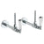 Watermark 314-MAS3-CRY4 Beverly Lavatory Angle Stop Kit -1/2" Sweat X 3/8" Od Compression