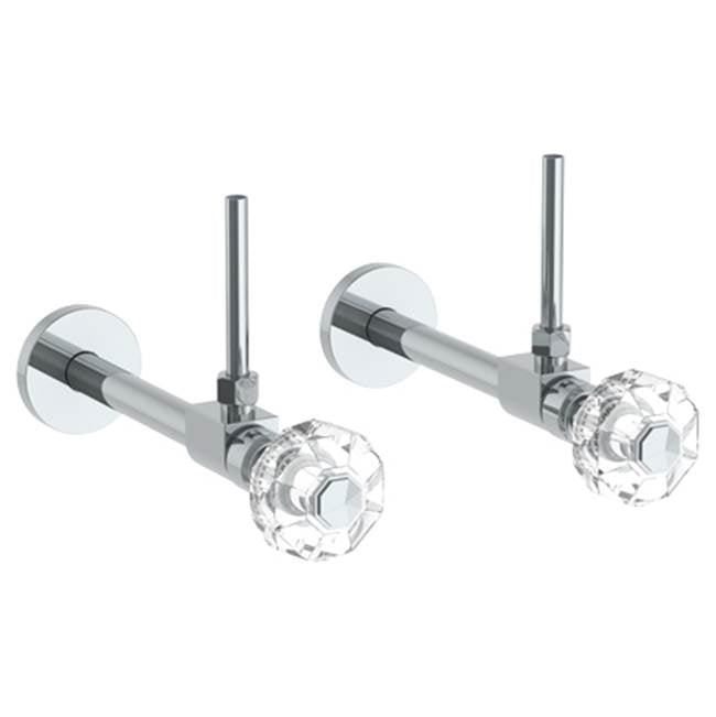 Watermark 314-MAS3-CRY5 Beverly Lavatory Angle Stop Kit -1/2" Sweat X 3/8" Od Compression