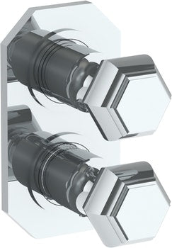 Watermark 314-T25-T6 Beverly Wall Mounted Mini Thermostatic Shower Trim With Built-In Control 3-1/2" X 6-1/4".