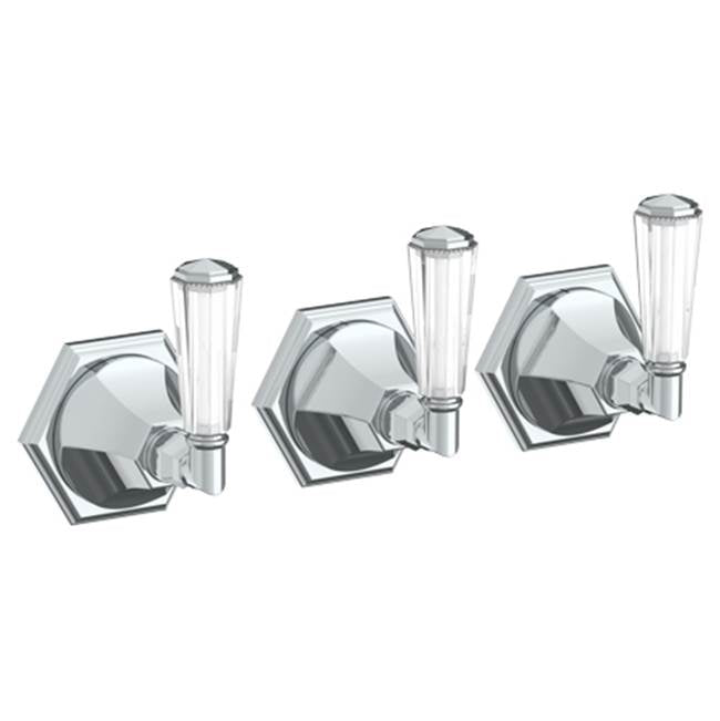 Watermark 314-WTR3-CRY4 Beverly Wall Mounted 3-Valve Shower Trim