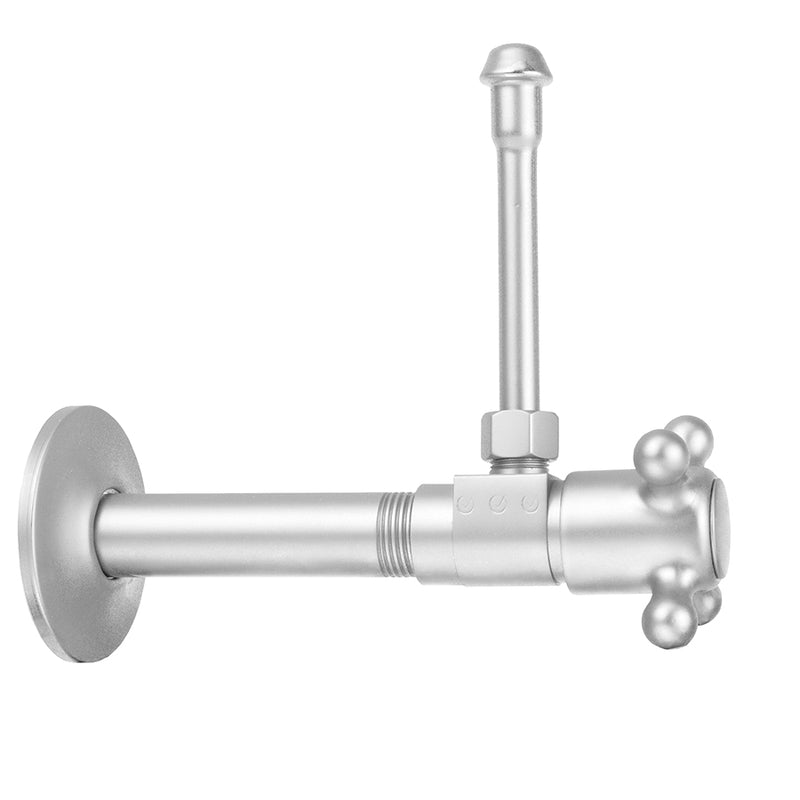 Jaclo 314-X-62 Quarter Turn Ceramic Disc Angle Pattern 1/2" Ips X 3/8" O.D. Faucet Supply Kit With Cross Handle And 20" Supply Tubes - Parent