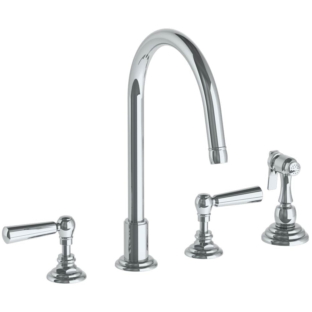 Watermark 321-7.1-S1A Deck Mounted 4 Hole Gooseneck Kitchen Set - Includes Side Spray - Parent