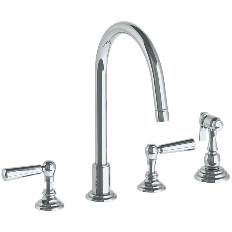 Watermark 321-7.1-S1A Deck Mounted 4 Hole Gooseneck Kitchen Set - Includes Side Spray - Parent
