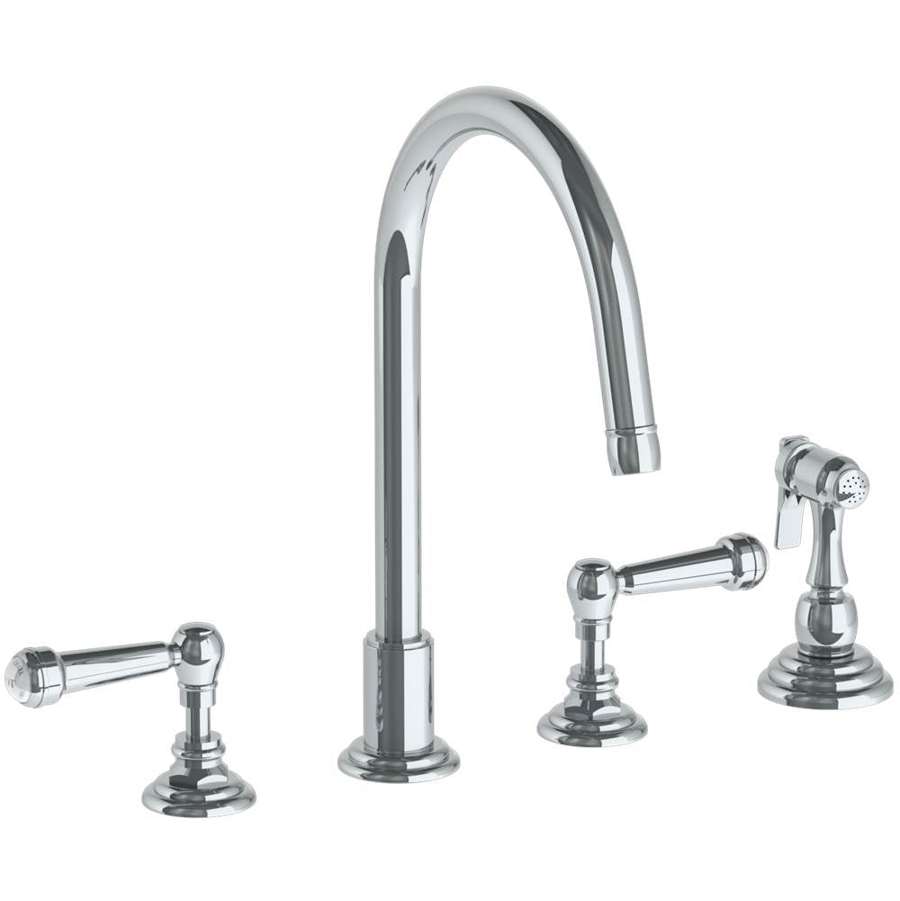 Watermark 321-7.1-S2 Deck Mounted 4 Hole Gooseneck Kitchen Set - Includes Side Spray - Parent