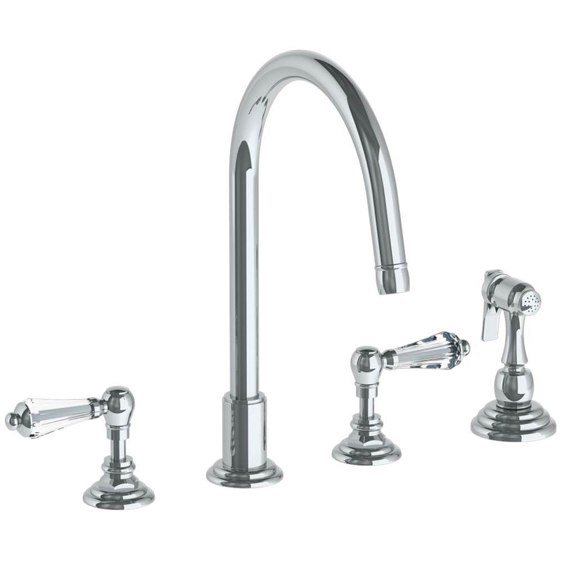 Watermark 321-7.1-SWA Deck Mounted 4 Hole Gooseneck Kitchen Set - Includes Side Spray - Parent