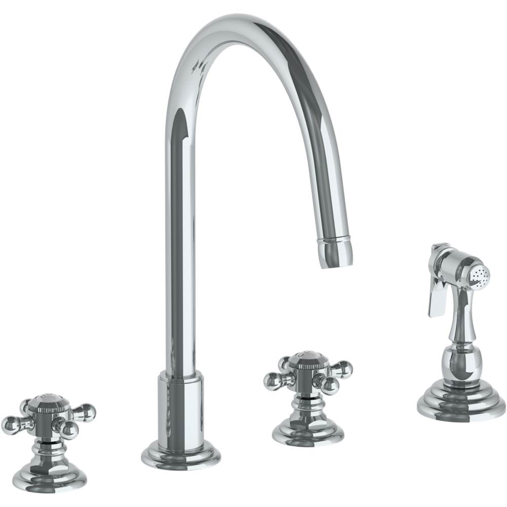 Watermark 321-7.1-V Deck Mounted 4 Hole Gooseneck Kitchen Set - Includes Side Spray - Parent