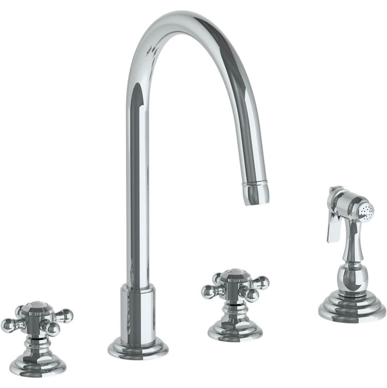 Watermark 321-7.1-V Deck Mounted 4 Hole Gooseneck Kitchen Set - Includes Side Spray - Parent