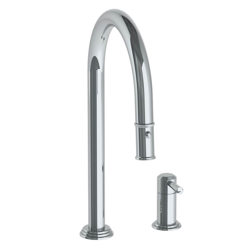Watermark 321-7.1.3PG2-S1AV Deck Mounted 2 Hole Gooseneck Kitchen Faucet With Pull Down Spray - Parent