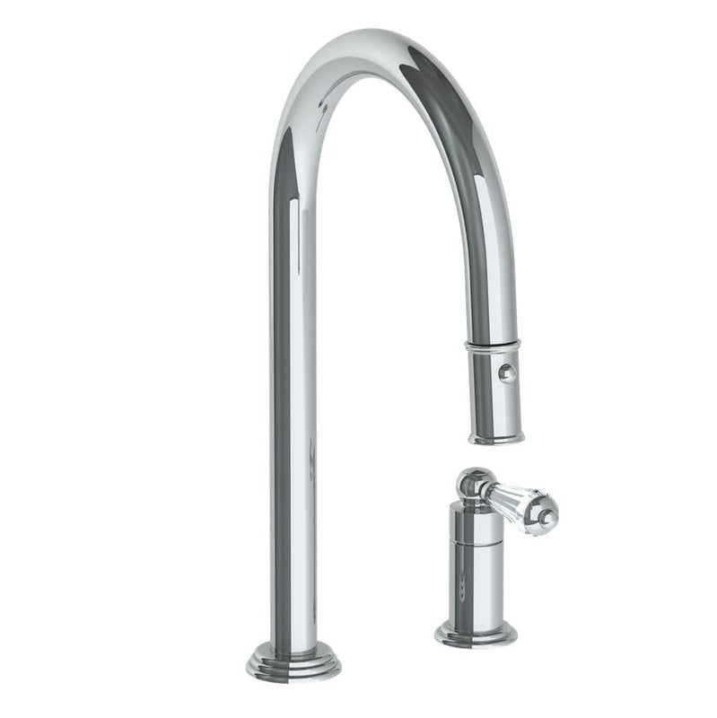 Watermark 321-7.1.3PG2-SWAV Deck Mounted 2 Hole Gooseneck Kitchen Faucet With Pull Down Spray - Parent