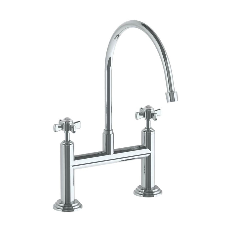 Watermark 321-7.5EG-S1 Deck Mounted Bridge Extended Gooseneck Kitchen Faucet - Parent