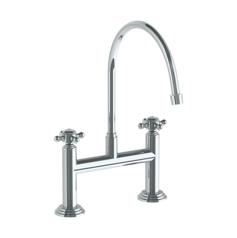 Watermark 321-7.5EG-V Deck Mounted Bridge Extended Gooseneck Kitchen Faucet - Parent