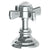 Watermark 321-DTC-S1 Stratford Trim For Deck Mounted Valve. Porcelain Cross & Lever Buttons Engraved "Cold"