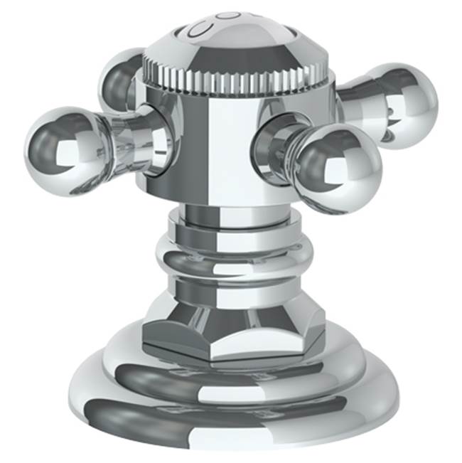 Watermark 321-DTC-V Stratford Trim For Deck Mounted Valve. Porcelain Cross & Lever Buttons Engraved "Cold" - Parent