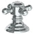 Watermark 321-DTC-V Stratford Trim For Deck Mounted Valve. Porcelain Cross & Lever Buttons Engraved "Cold"