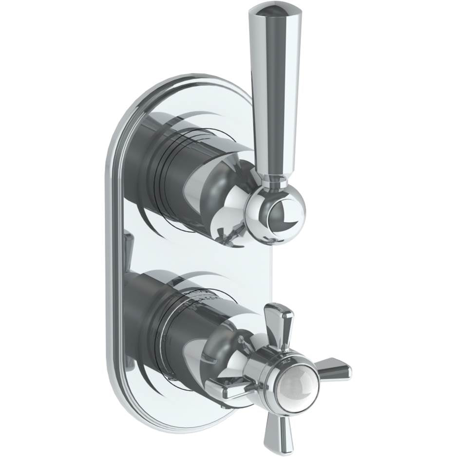 Watermark 321-T25-S1A Stratford Wall Mounted Mini Thermostatic Shower Trim With Built-In Control 3-1/2" X 6-1/4".