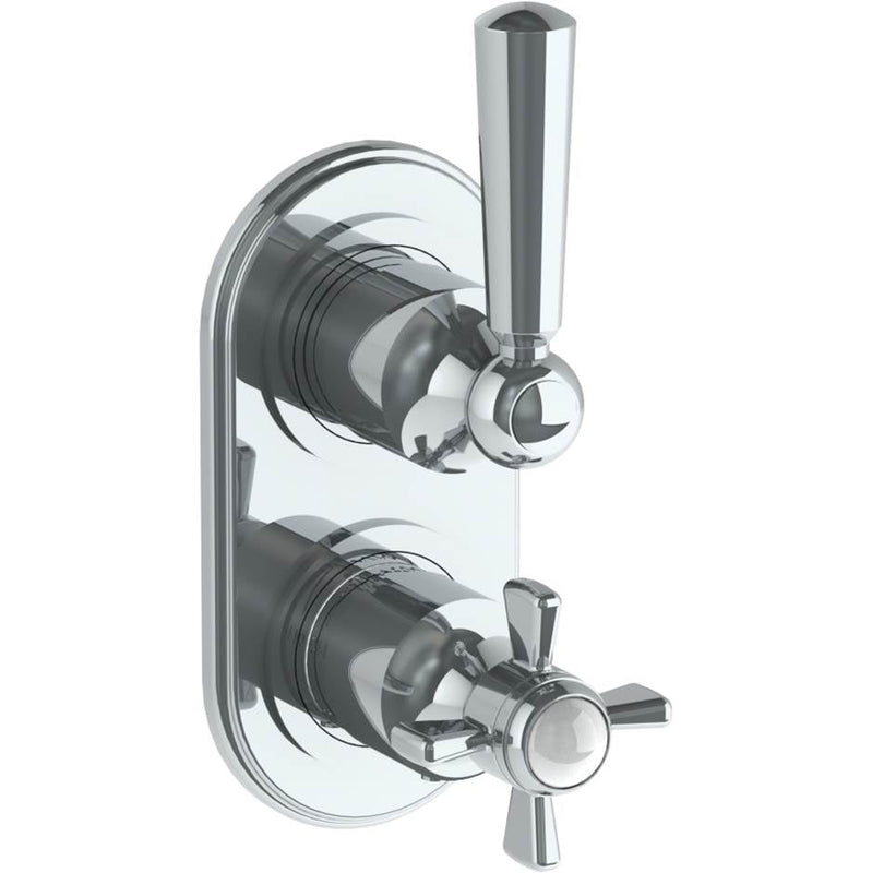 Watermark 321-T25-S1A Stratford Wall Mounted Mini Thermostatic Shower Trim With Built-In Control 3-1/2" X 6-1/4".