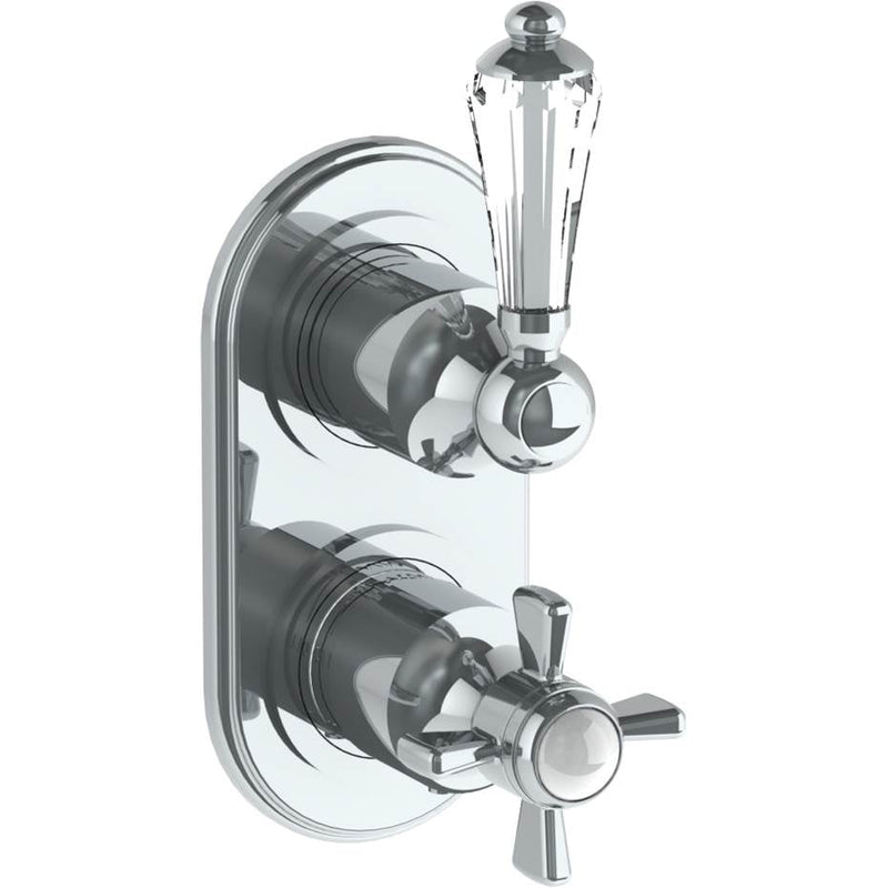 Watermark 321-T25-SWA Stratford Wall Mounted Mini Thermostatic Shower Trim With Built-In Control 3-1/2" X 6-1/4". - Parent