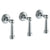 Watermark 321-WTR3-S2 Stratford Wall Mounted 3-Valve Shower Trim