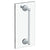 Watermark 322-0.1A-SDP Rochester 24? Shower Door Pull With Knob/ Glass Mount Towel Bar With Hook