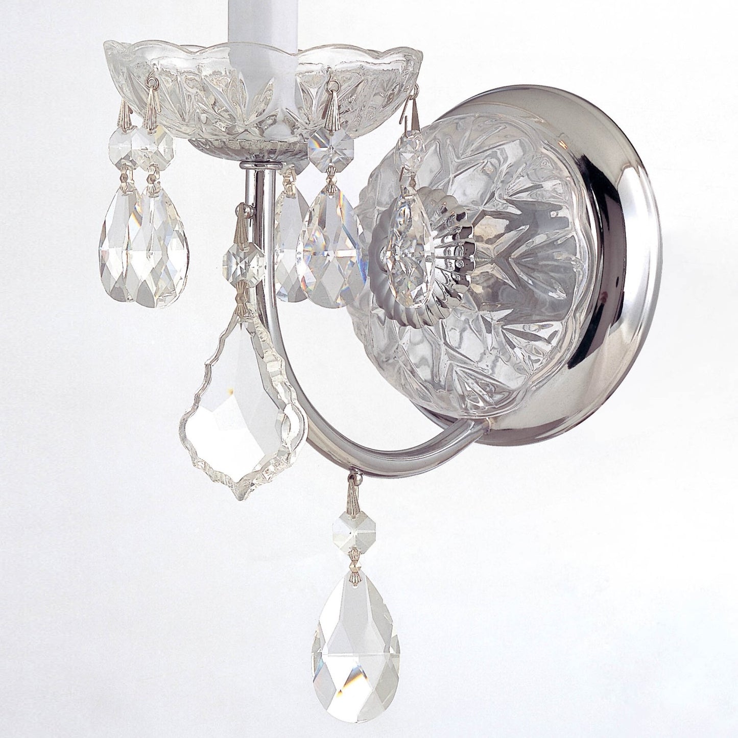 Crystorama 3221-CH-CL-I Imperial 1 Light Clear Italian Crystal Wall Mount - Polished Chrome