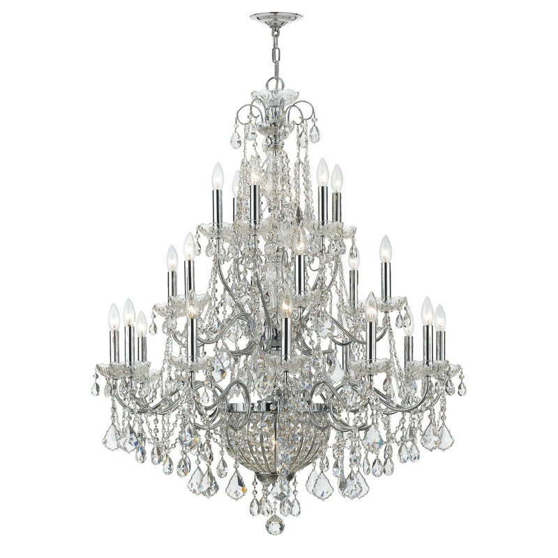 Crystorama 3229-CH-CL-MWP Imperial 26 Light Hand Cut Crystal Chandelier - Polished Chrome