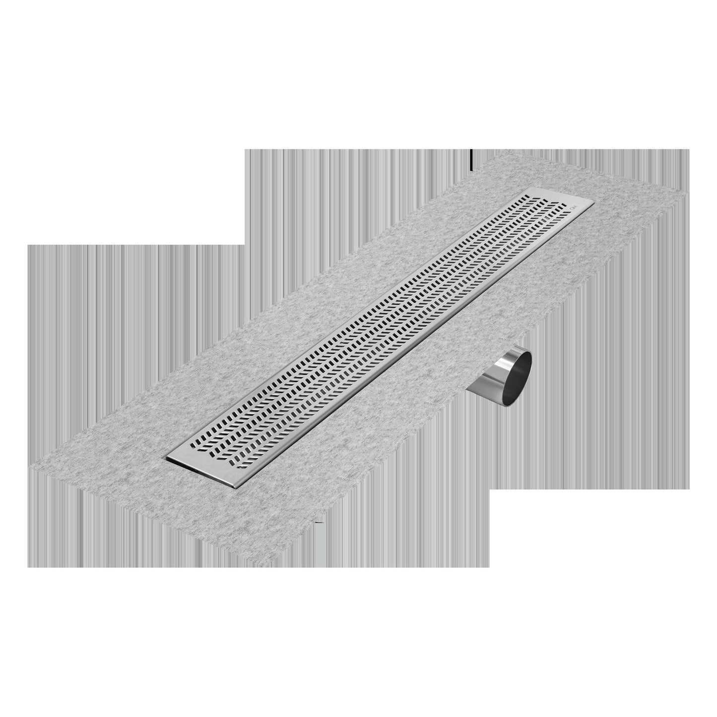 QM Drains 33.100.28FSO ST Delmar Series 28" Standard Length Side Outlet Linear Drain