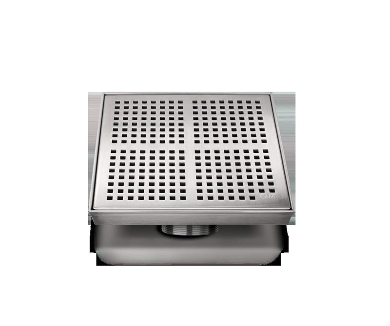 QM Drains 33.200.08HF ST Delmar Series Kai Center Drain 8" High Flow 3" Outlet