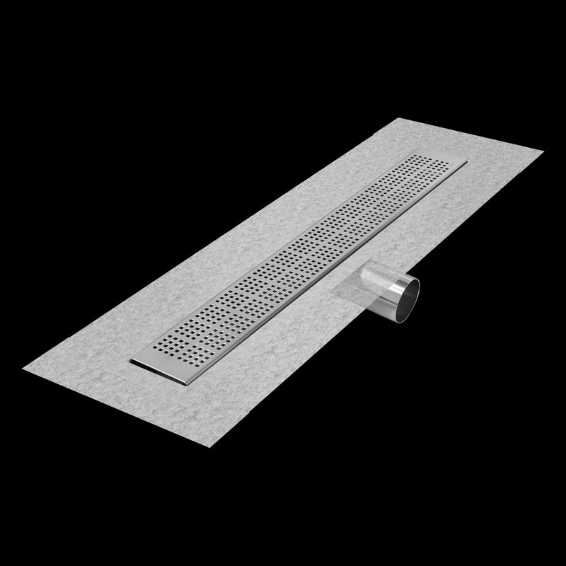 QM Drains 33.200.36FSO Delmar Series 36" Standard Length Side Outlet Linear Drain