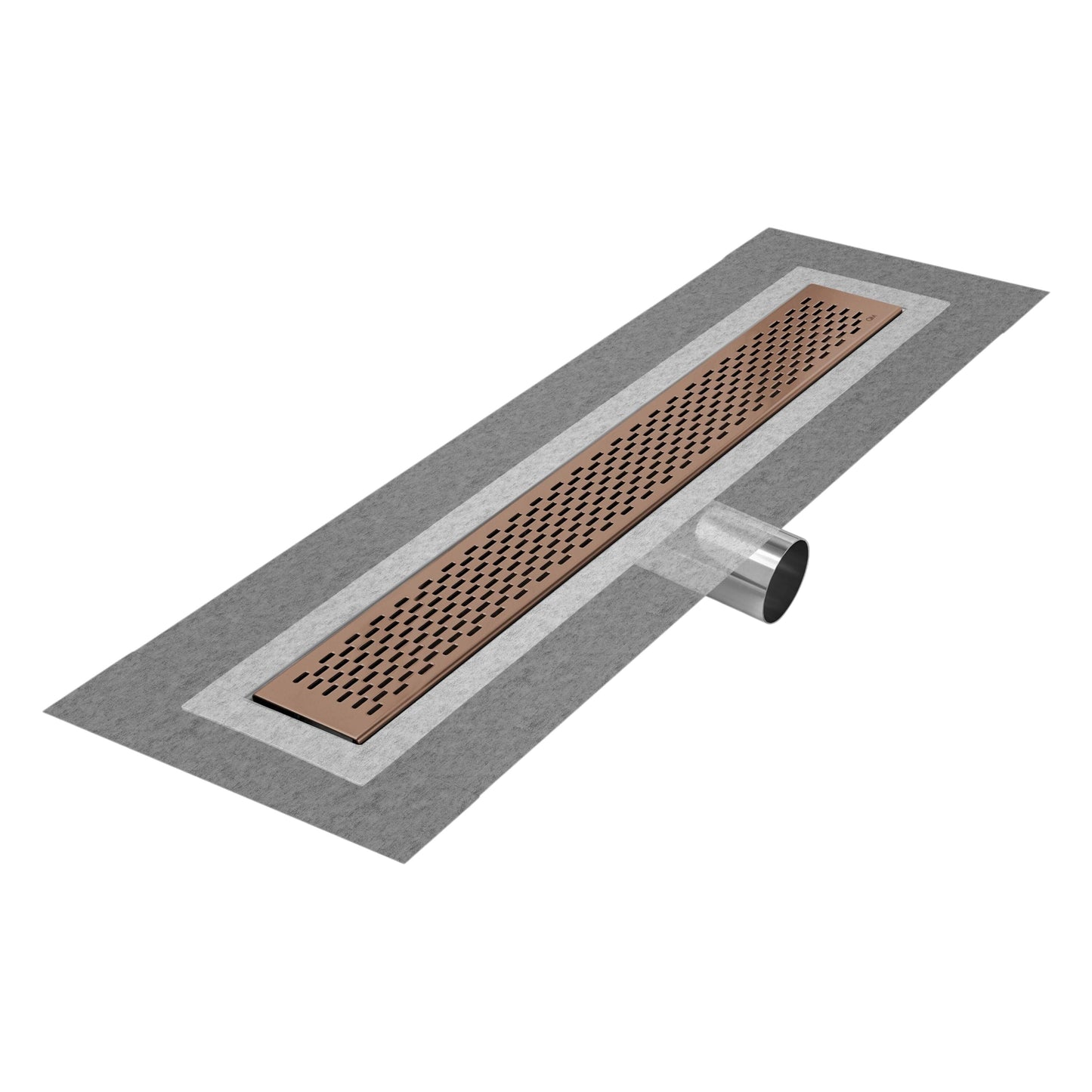 QM Drains 33.300.58FSO Delmar Series 58" Standard Length Side Outlet Linear Drain