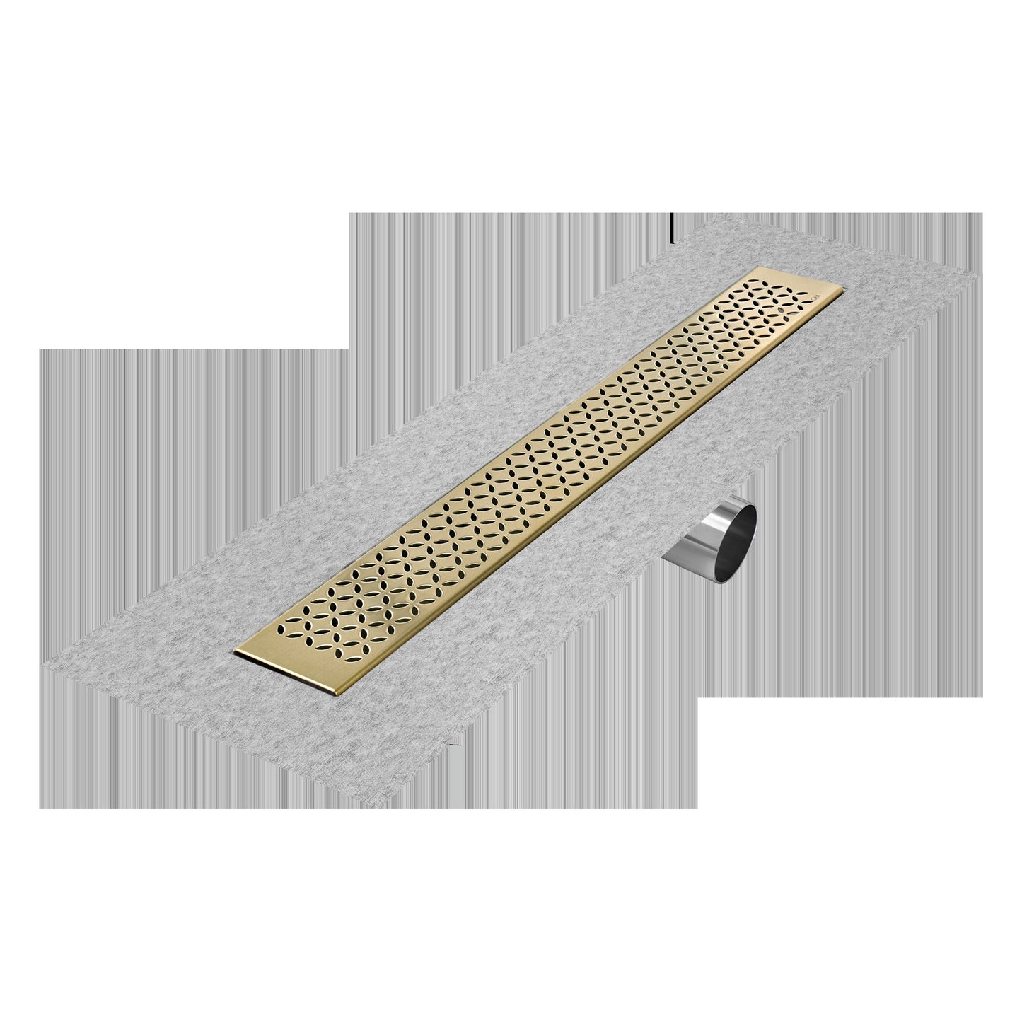 QM Drains 33.400.48FSO Delmar Series 48" Standard Length Side Outlet Linear Drain