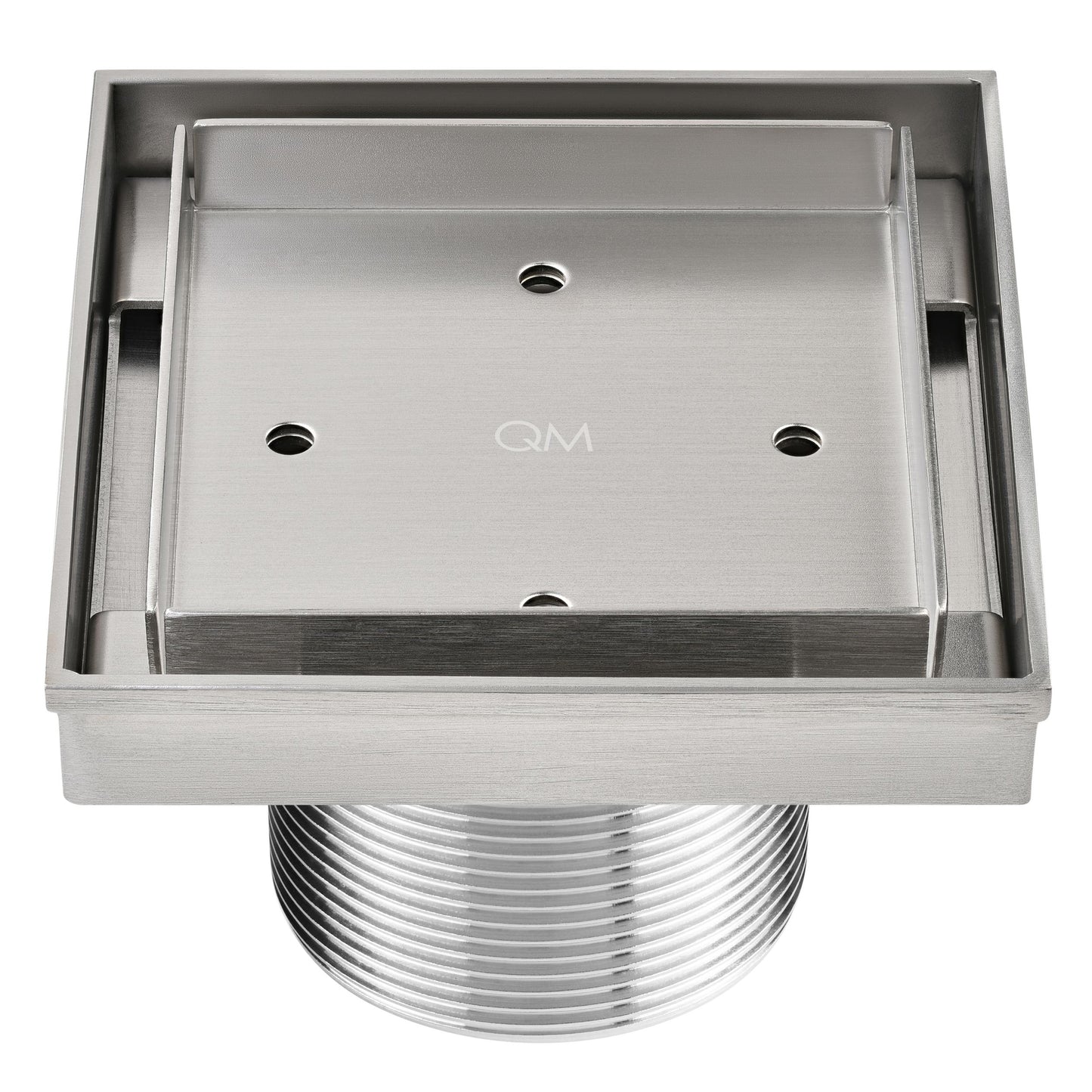 QM Drains 33.500.04 Delmar Series Mist (Tile-In) Line 4" Square Drain